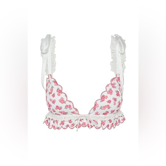 For Love & Lemons Baby Blooms Triangle Bralette - Picture 2 of 4